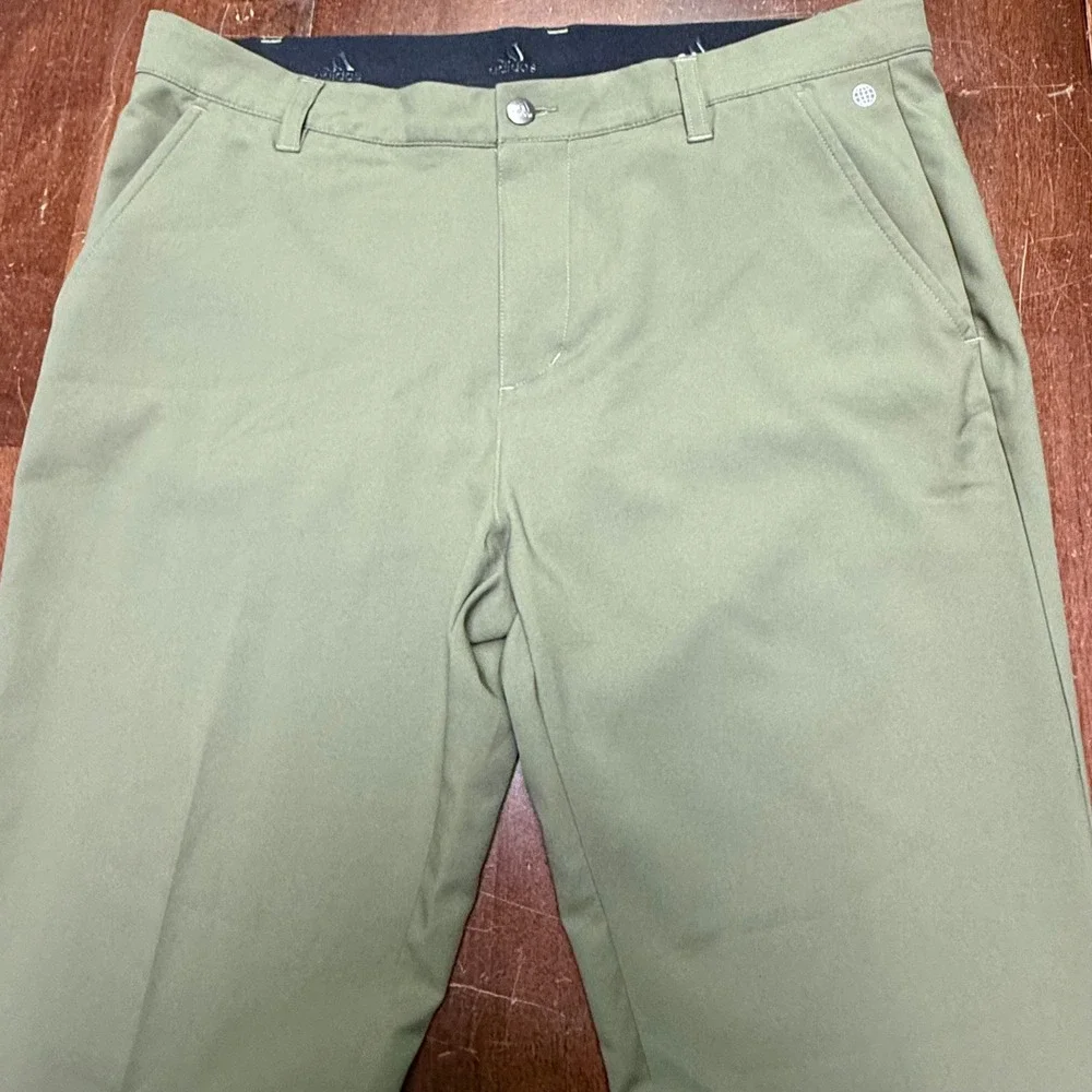 Adidas Golf Pants Mens 34x34 Olive Green Ultimate365 Performance HR9050